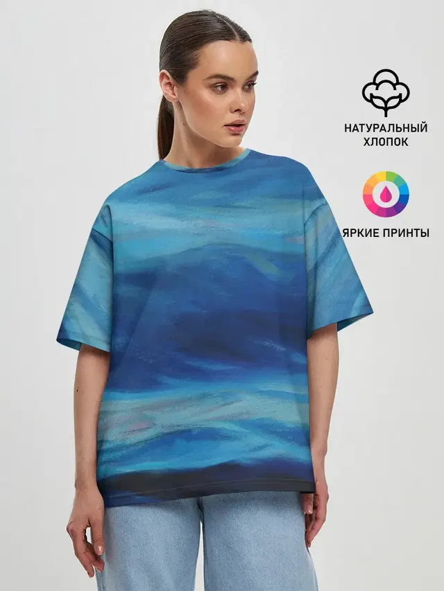 Женская футболка оверсайз