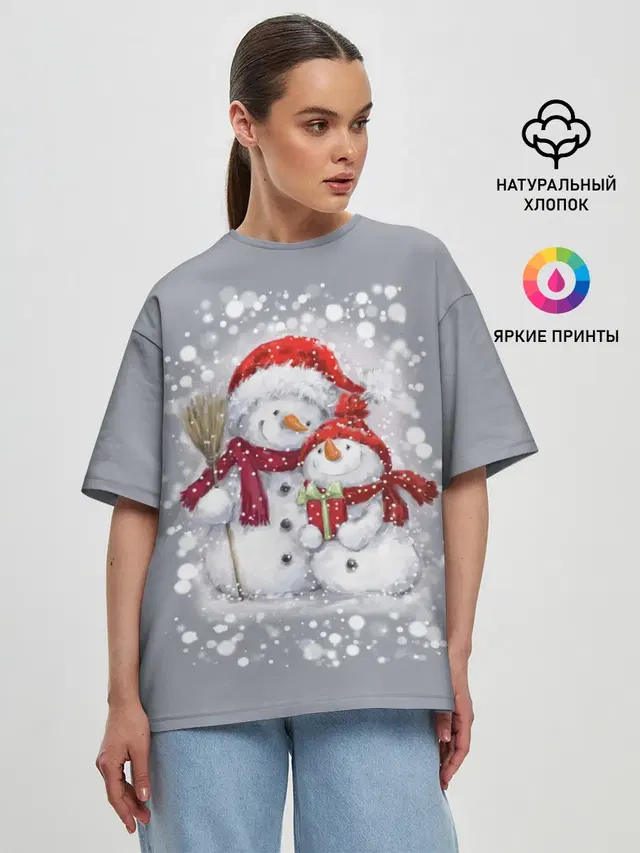 Женская футболка оверсайз