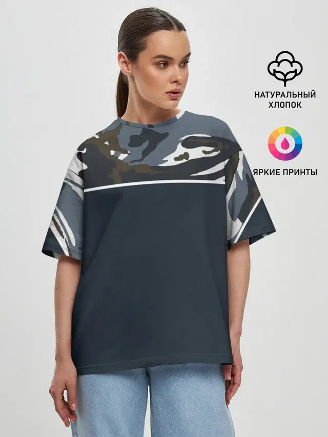 Женская футболка оверсайз