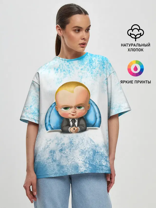 Женская футболка оверсайз
