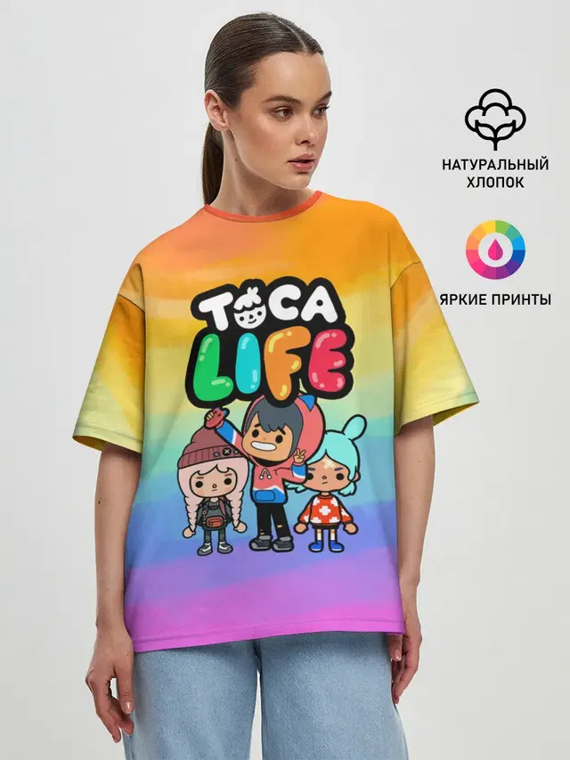 Женская футболка оверсайз