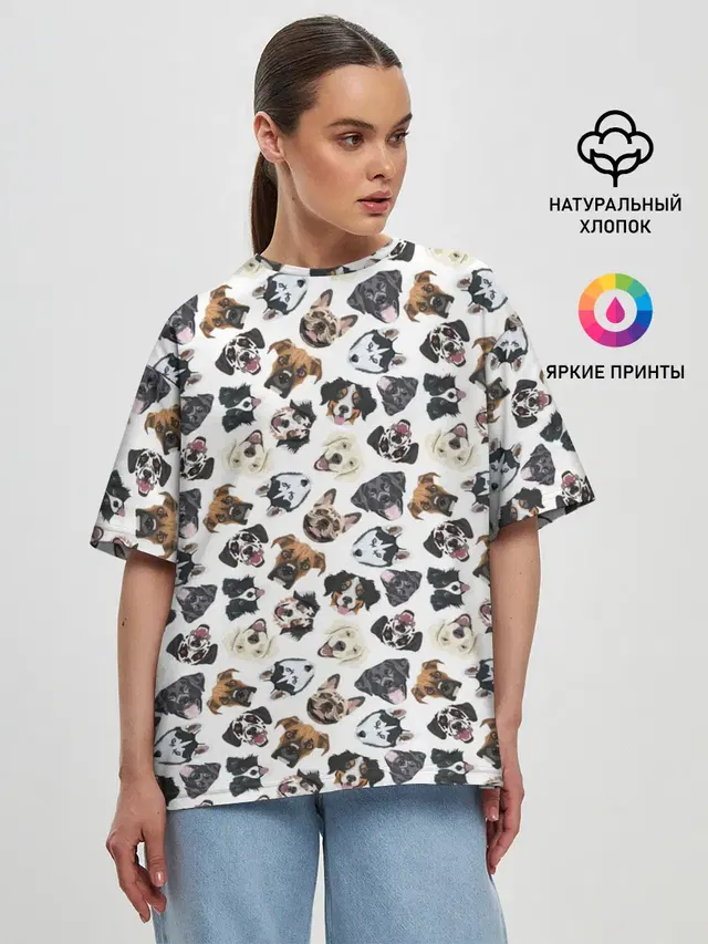 Женская футболка оверсайз