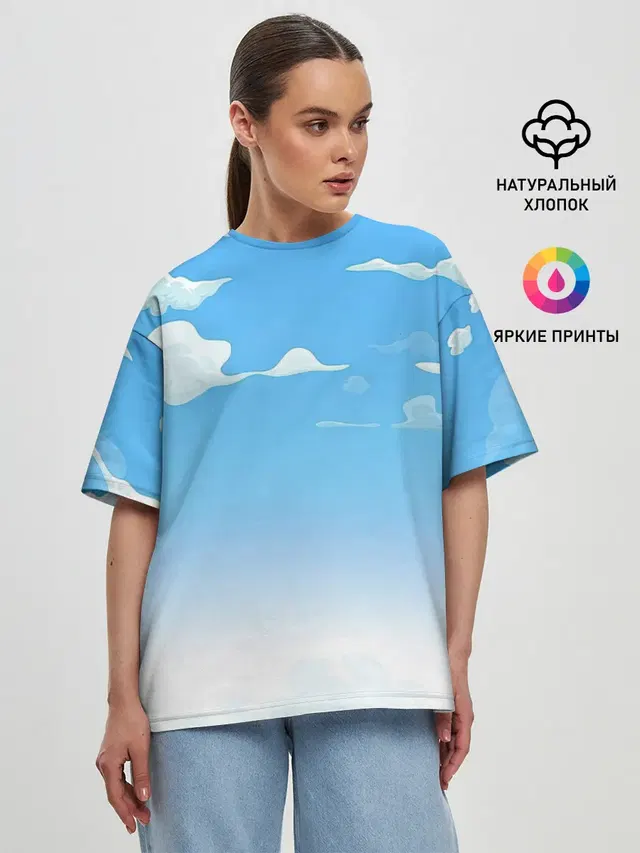 Женская футболка оверсайз