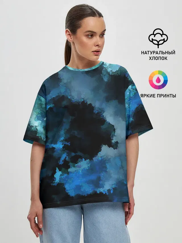 Женская футболка оверсайз