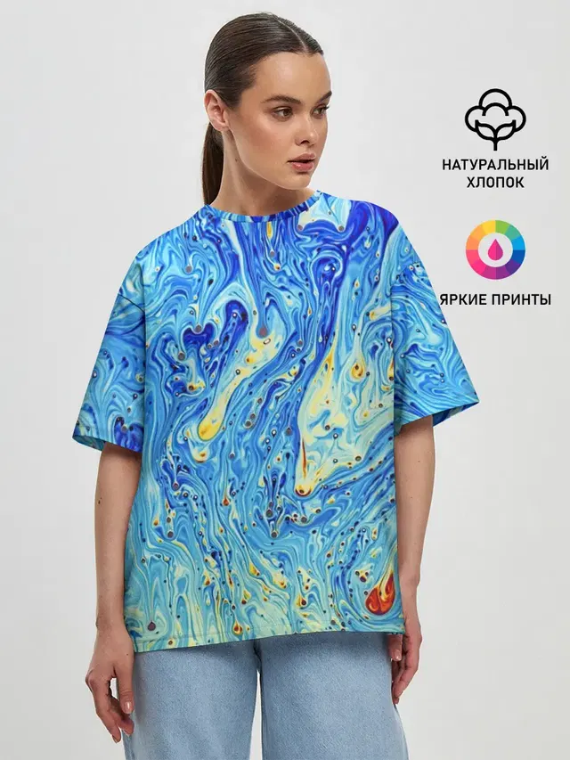 Женская футболка оверсайз