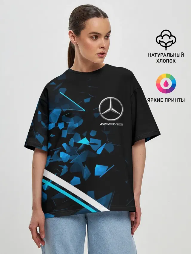 Женская футболка оверсайз