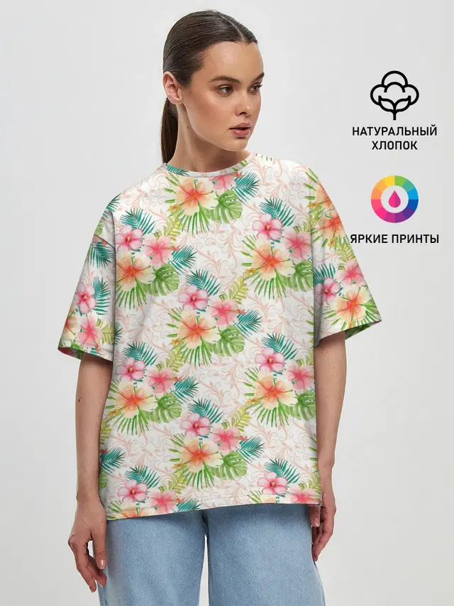 Женская футболка оверсайз