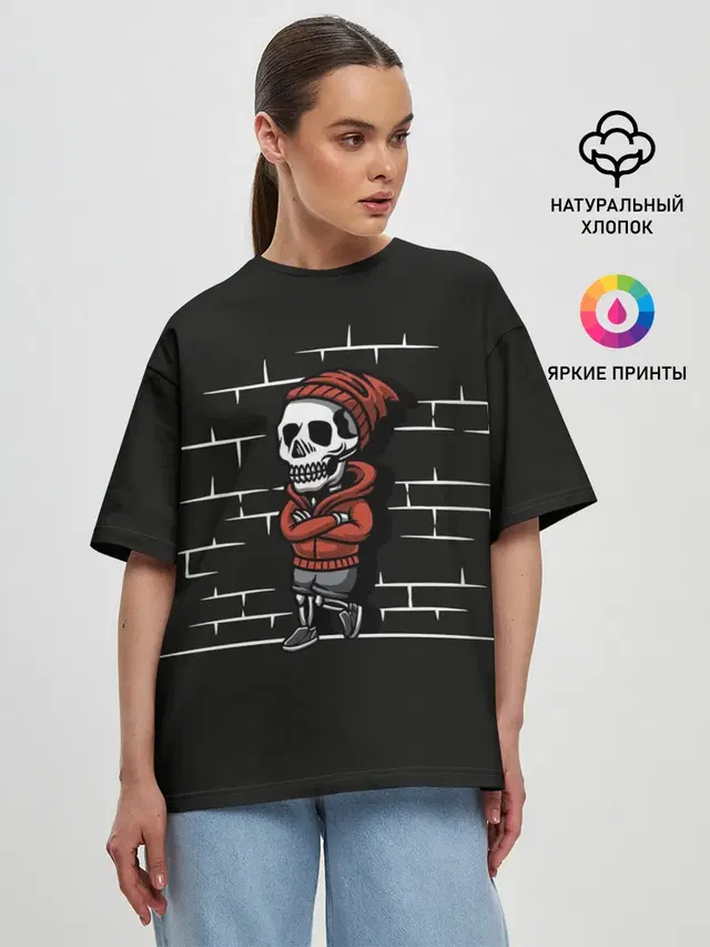 Женская футболка оверсайз