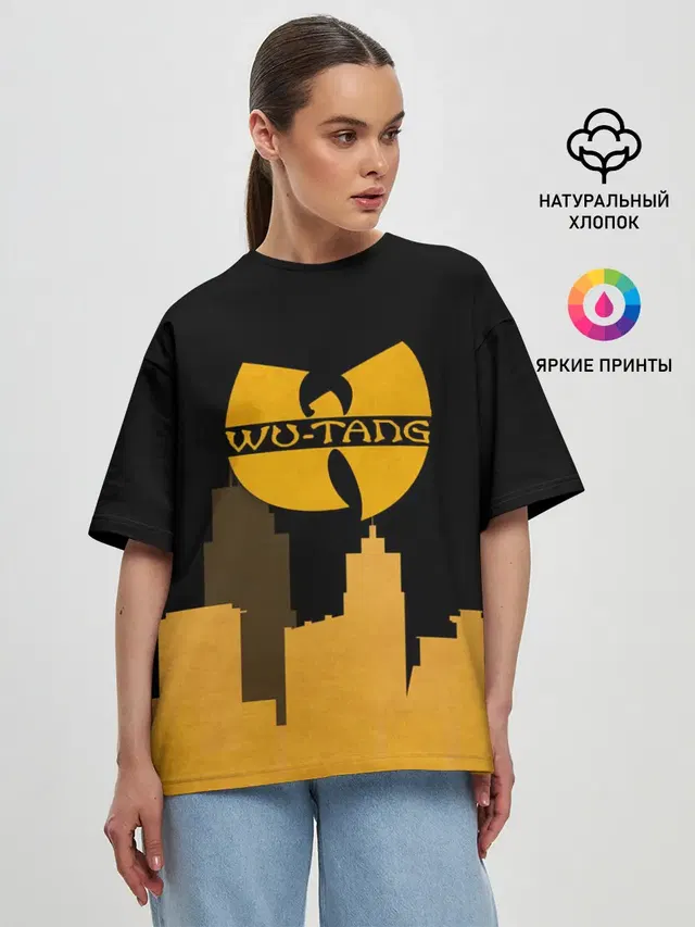 Женская футболка оверсайз с принтом «Wu-Tang Clan — WU-TANG CLAN CITY»