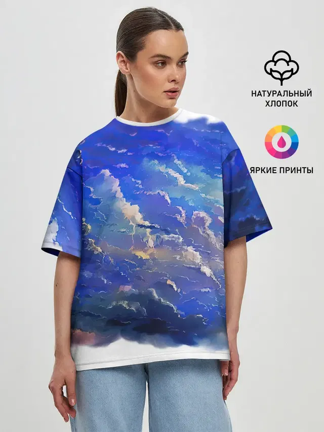 Женская футболка оверсайз