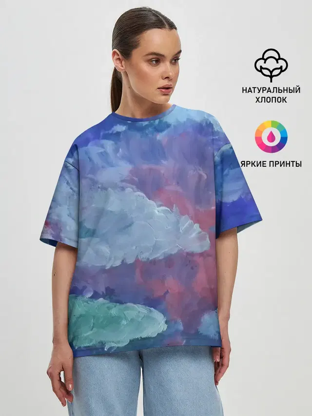 Женская футболка оверсайз