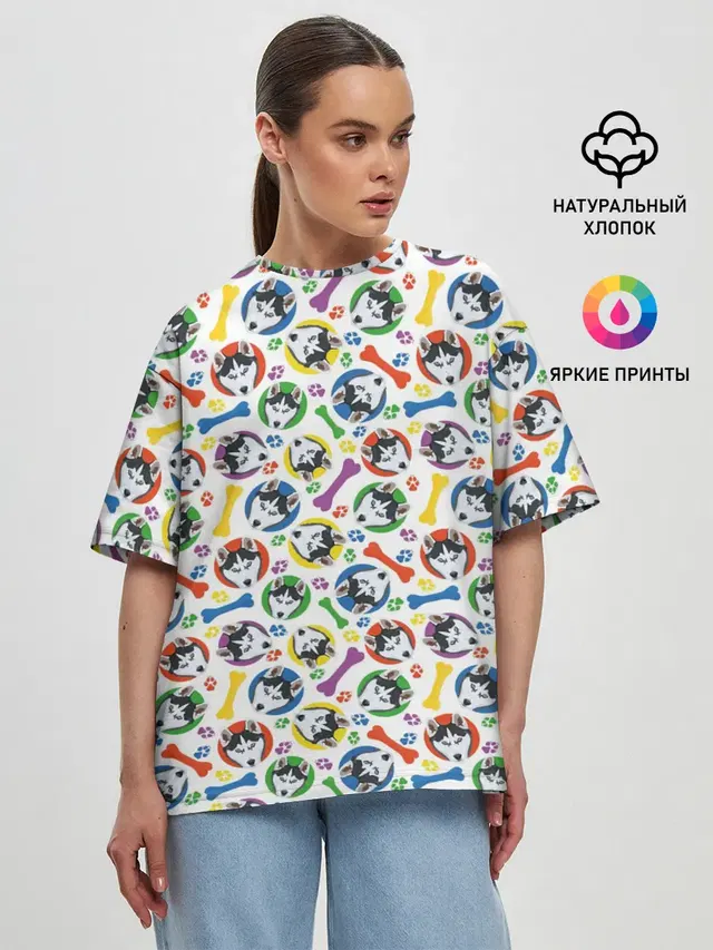 Женская футболка оверсайз