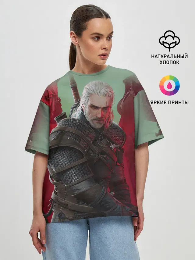 Женская футболка оверсайз