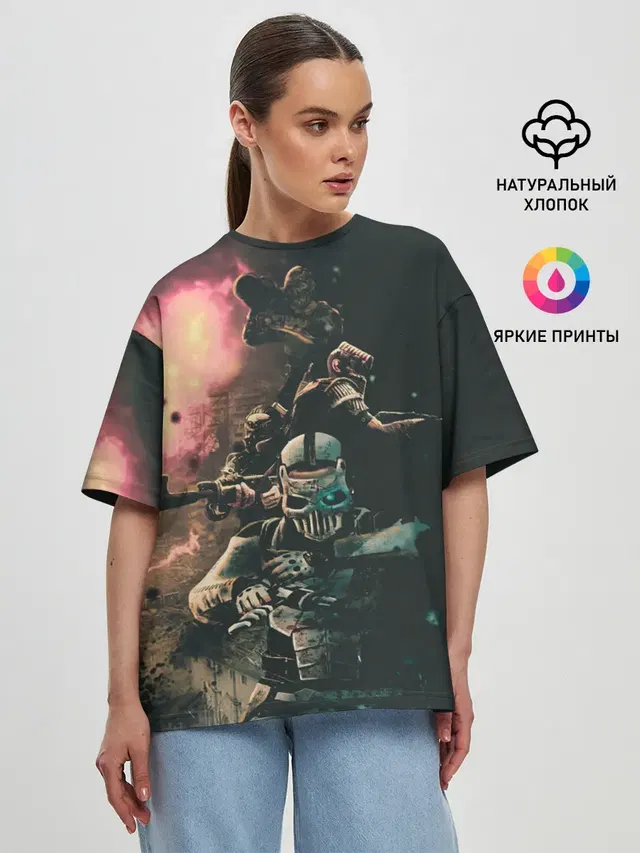 Женская футболка оверсайз