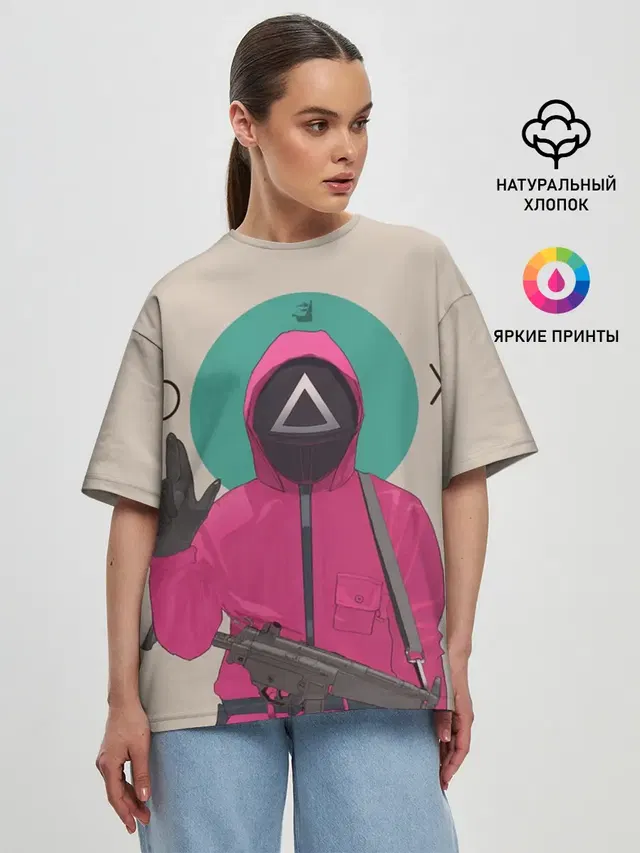 Женская футболка оверсайз