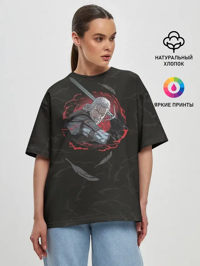 Женская футболка оверсайз