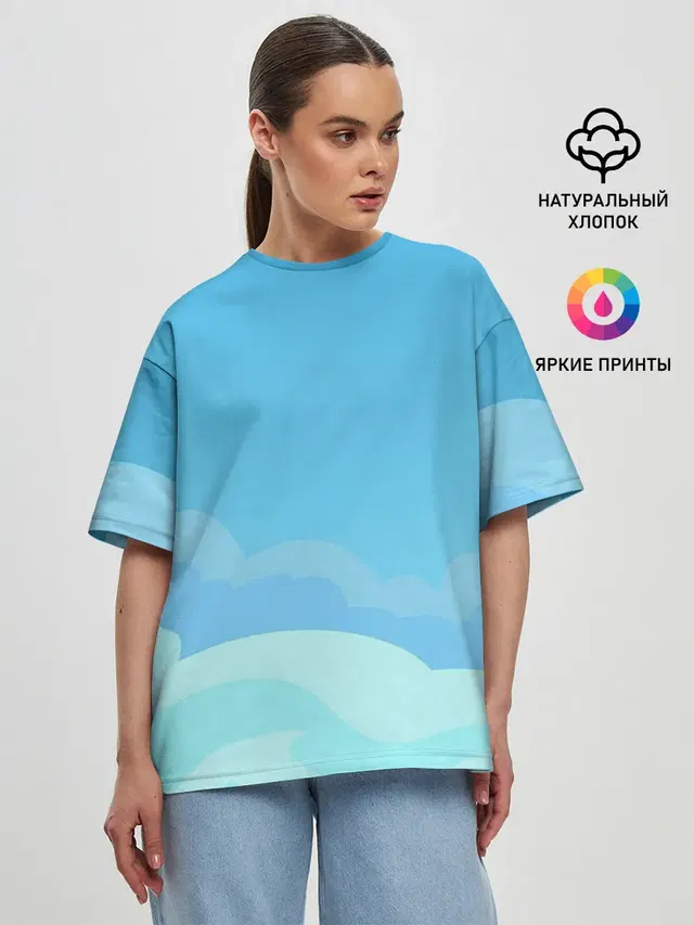 Женская футболка оверсайз