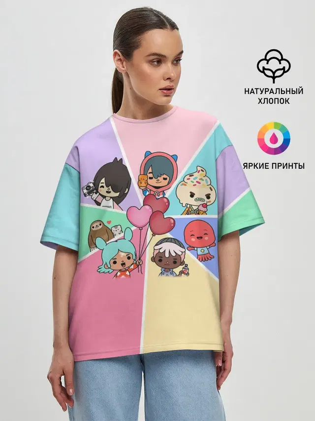 Женская футболка оверсайз
