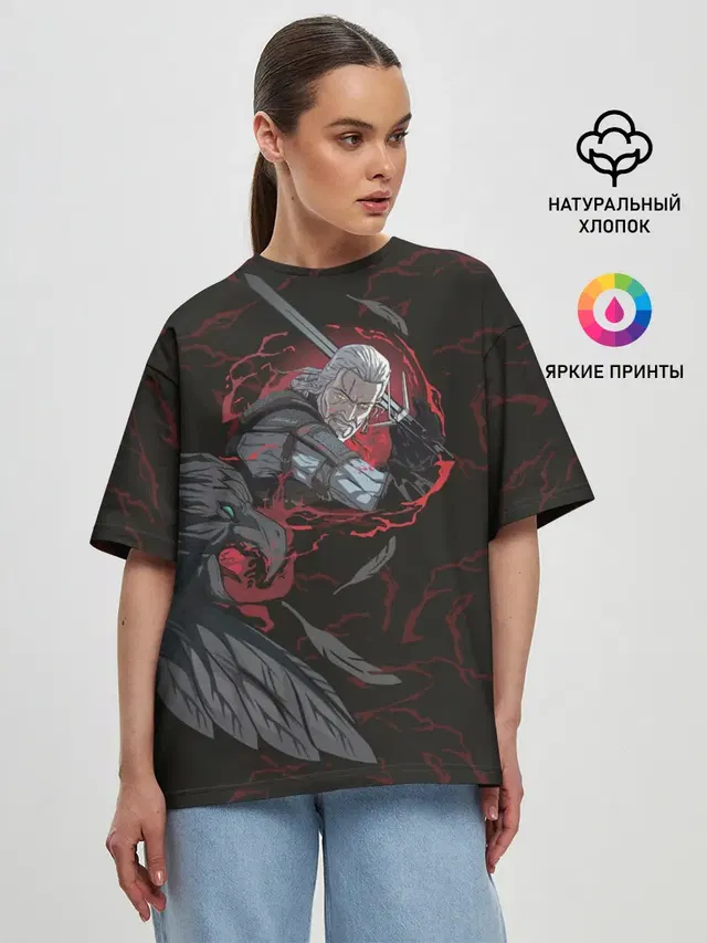 Женская футболка оверсайз