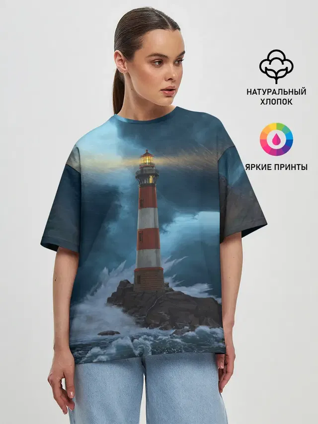 Женская футболка оверсайз