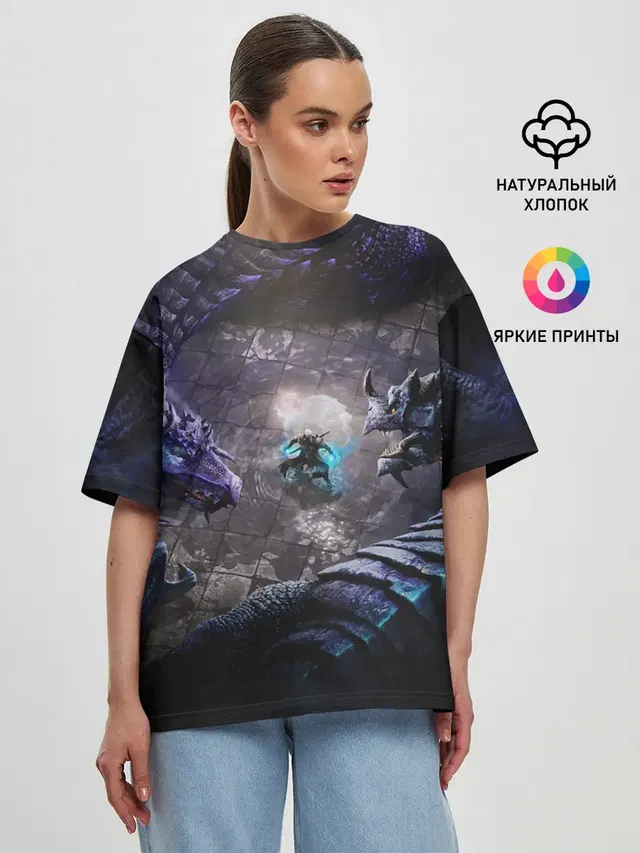 Женская футболка оверсайз
