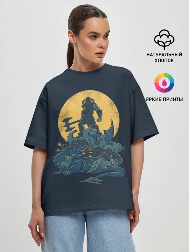 Женская футболка оверсайз