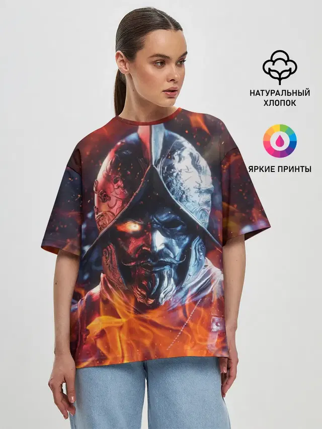 Женская футболка оверсайз