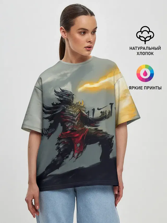 Женская футболка оверсайз