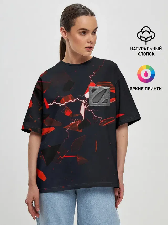 Женская футболка оверсайз