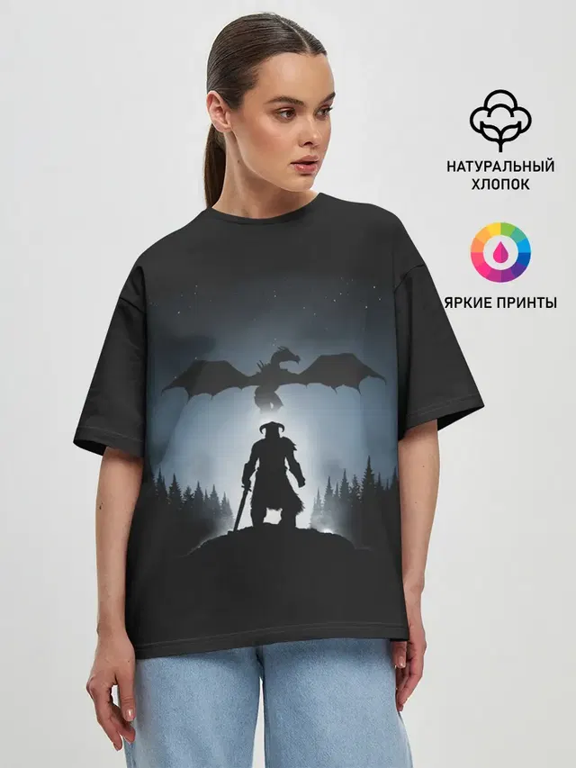 Женская футболка оверсайз
