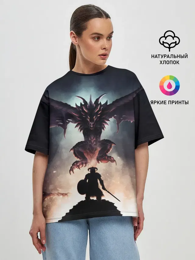 Женская футболка оверсайз