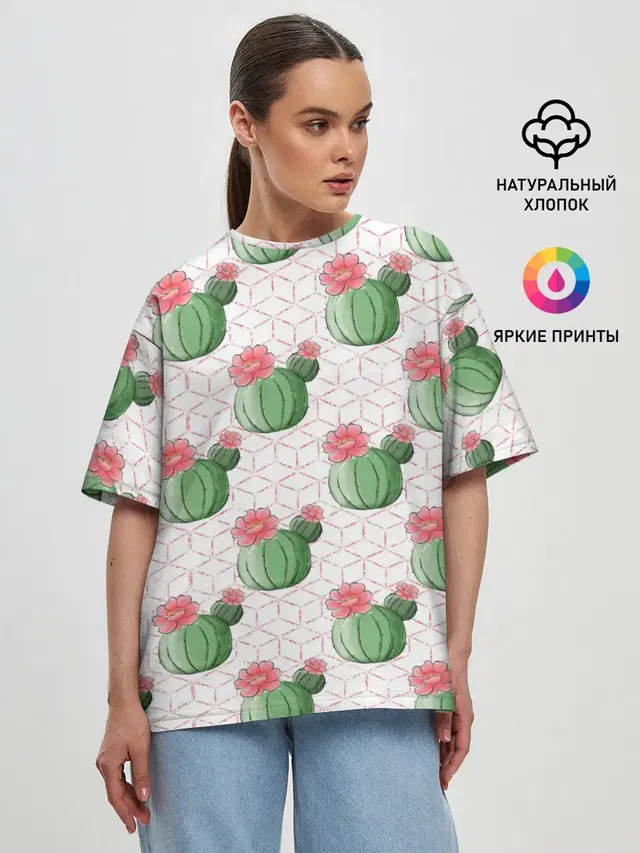 Женская футболка оверсайз
