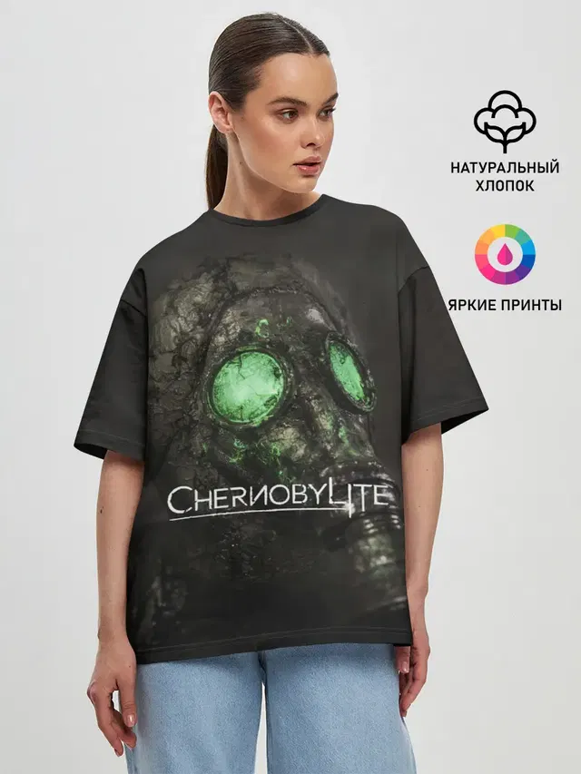 Женская футболка оверсайз