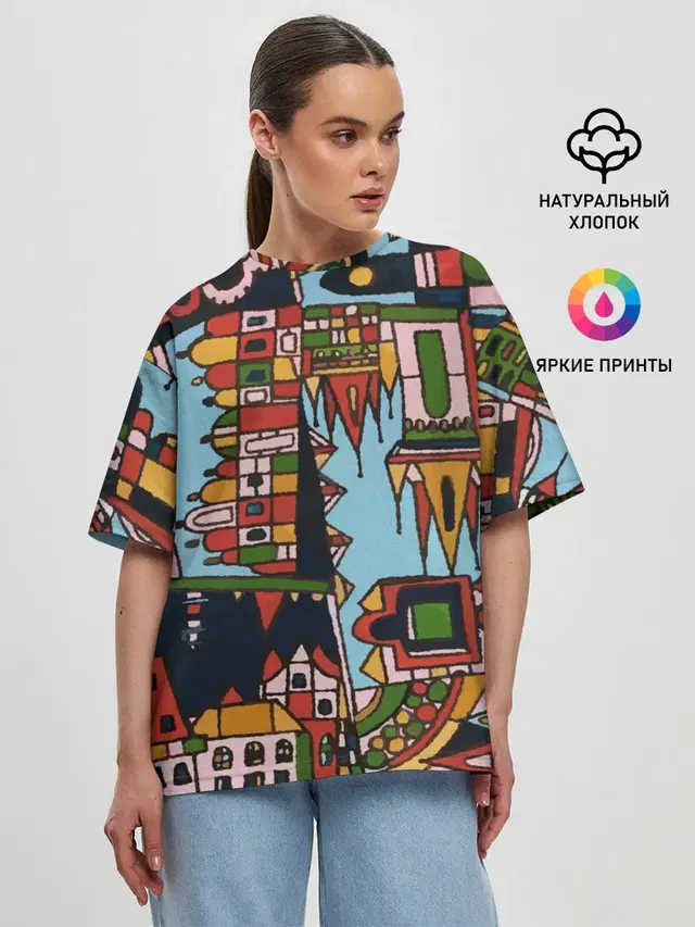 Женская футболка оверсайз