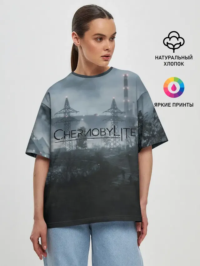 Женская футболка оверсайз