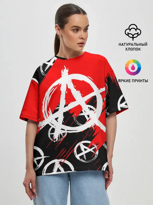 Женская футболка оверсайз