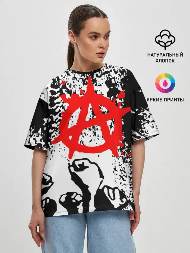 Женская футболка оверсайз