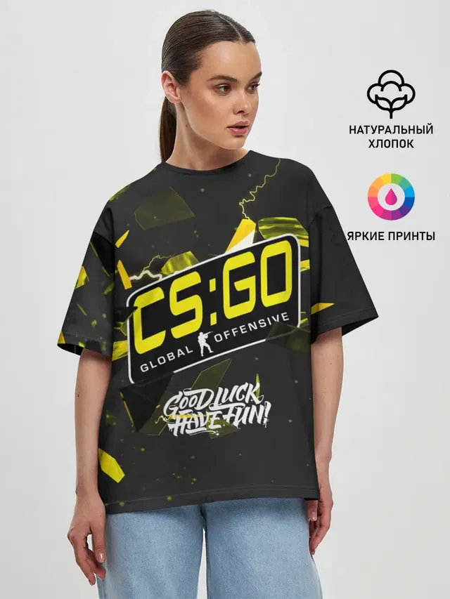 Женская футболка оверсайз
