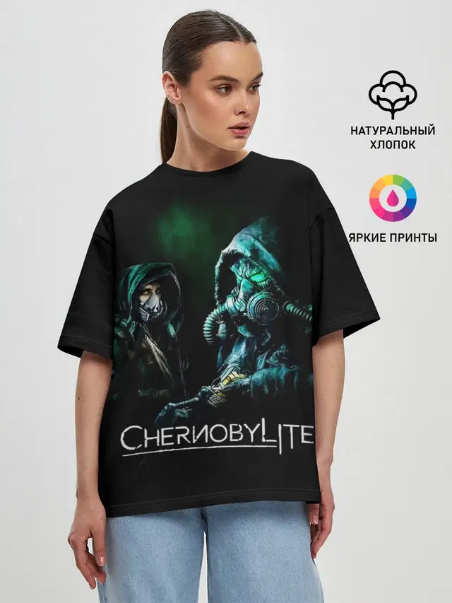 Женская футболка оверсайз