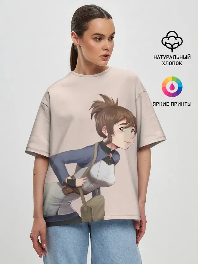 Женская футболка оверсайз