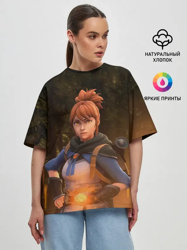 Женская футболка оверсайз