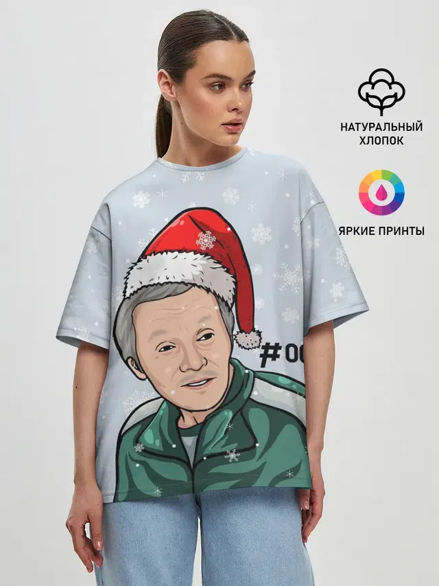Женская футболка оверсайз