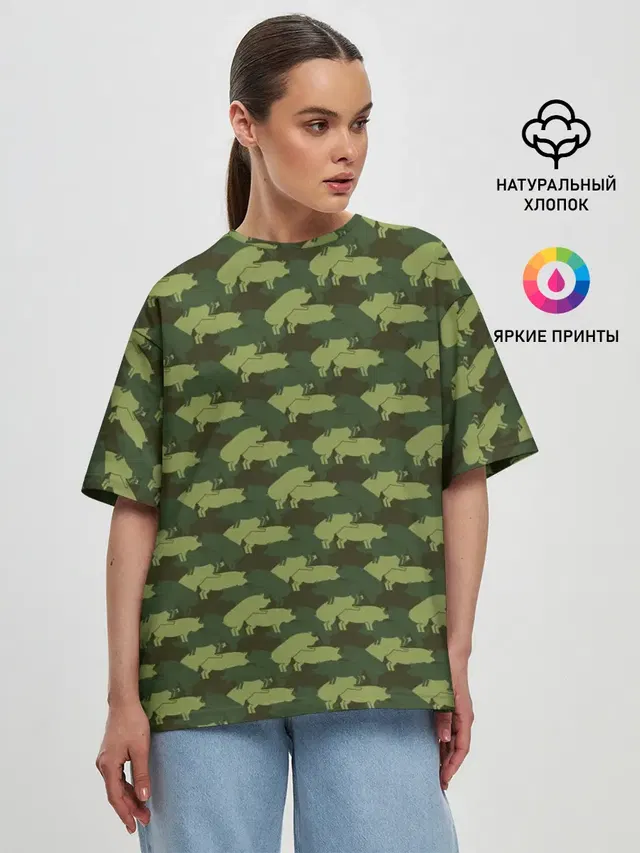 Женская футболка оверсайз