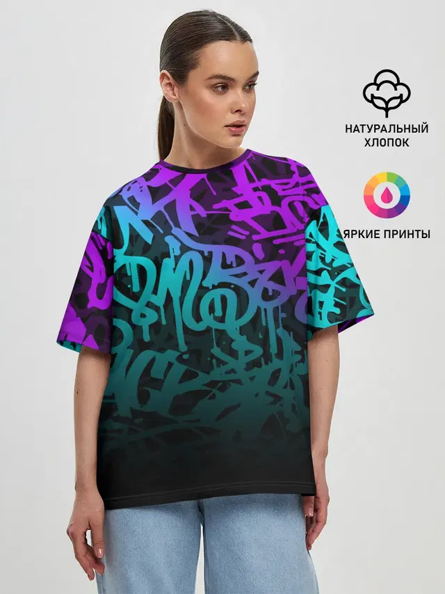 Женская футболка оверсайз