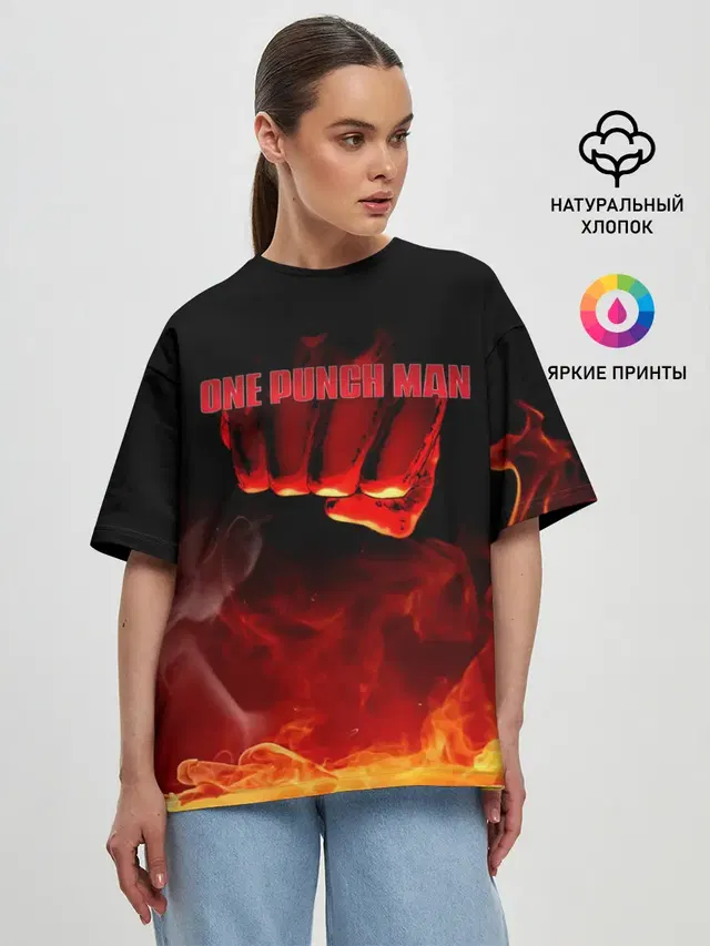 Кулак One Punch-Man в огне
