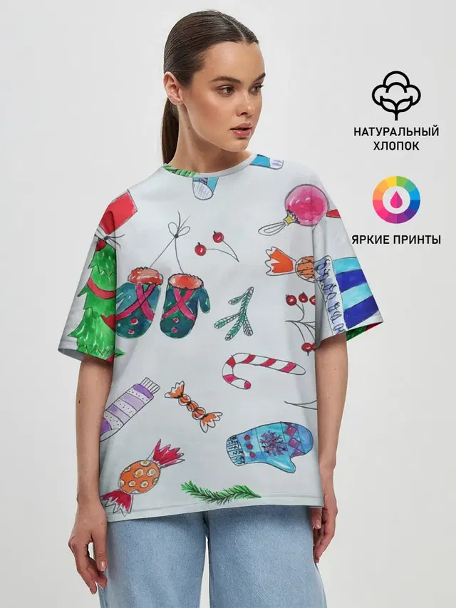 Женская футболка оверсайз