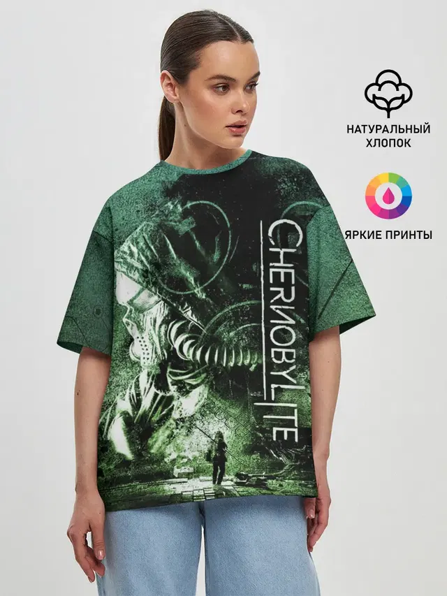 Женская футболка оверсайз