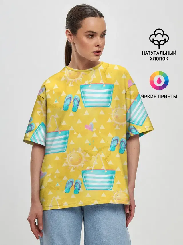 Женская футболка оверсайз