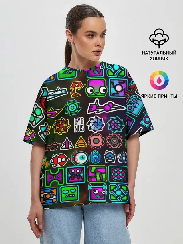 Женская футболка оверсайз