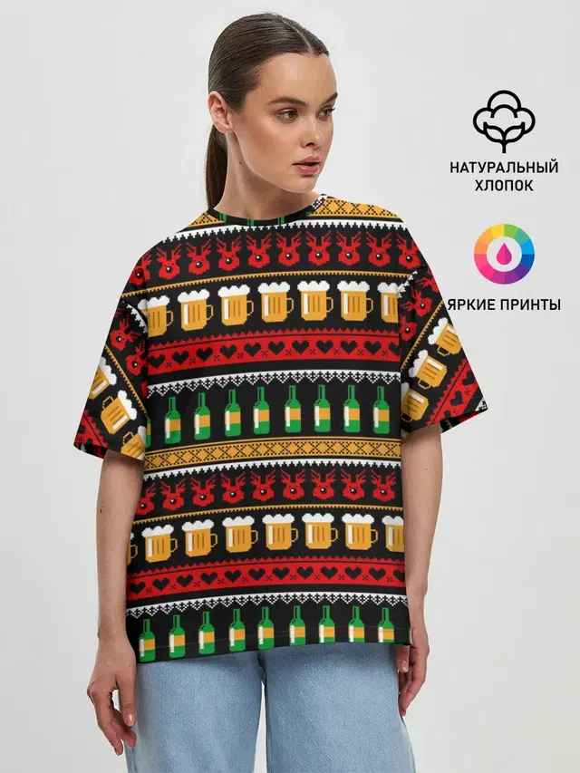 Женская футболка оверсайз